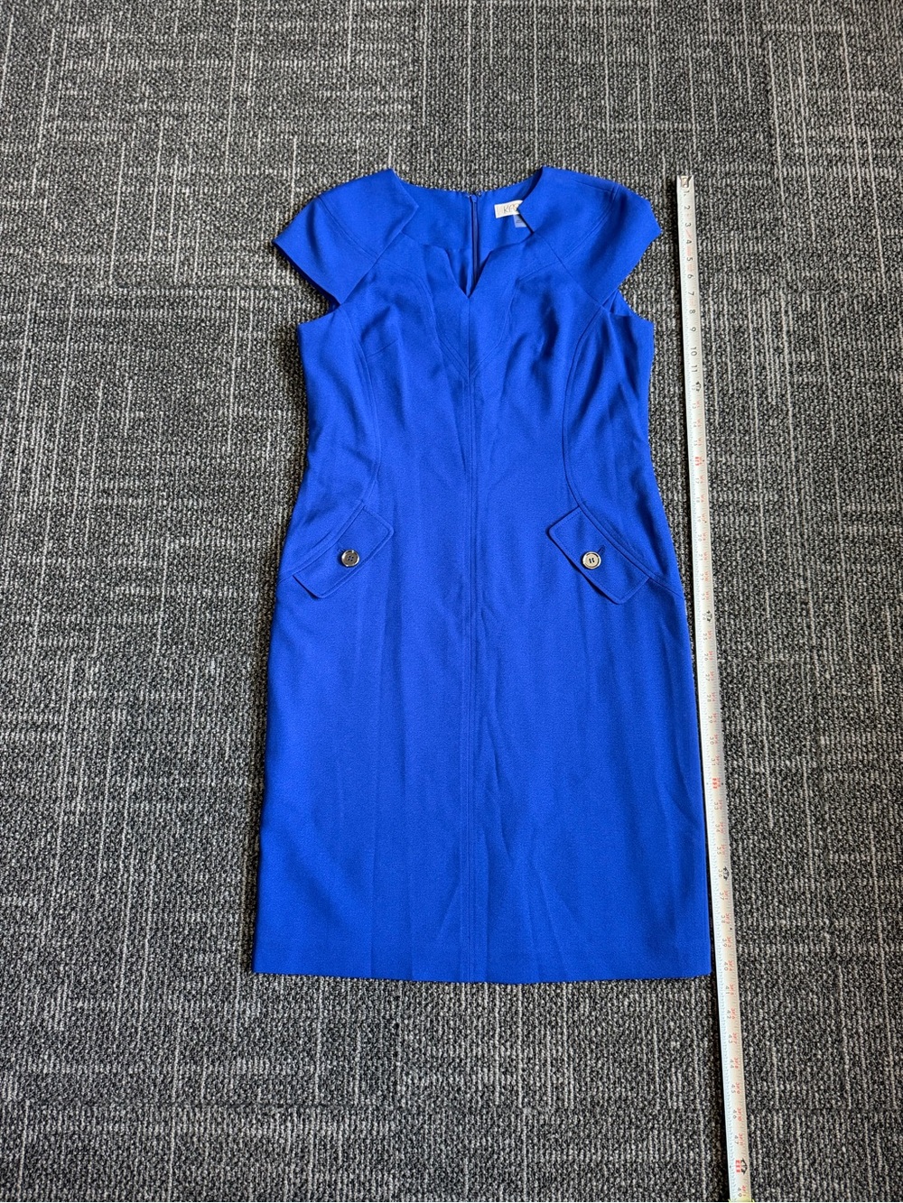 Kasper Womens Seamed Sheath Office Wear Work Dress Pencil Blue Sz 10